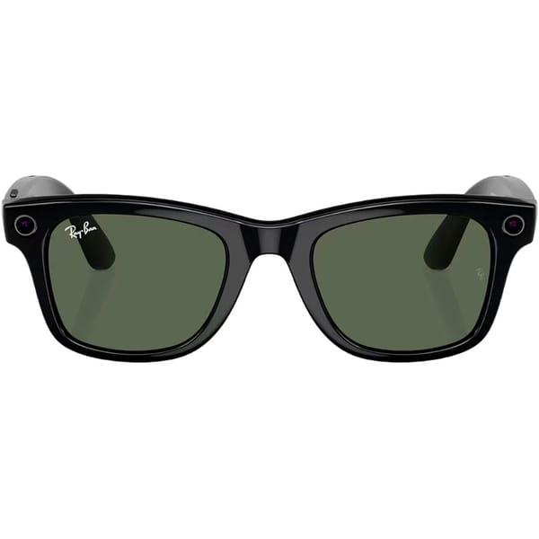 Ray-Ban Meta Wayfarer Shiny Black Frame Green Lenses smart glasses photo 1