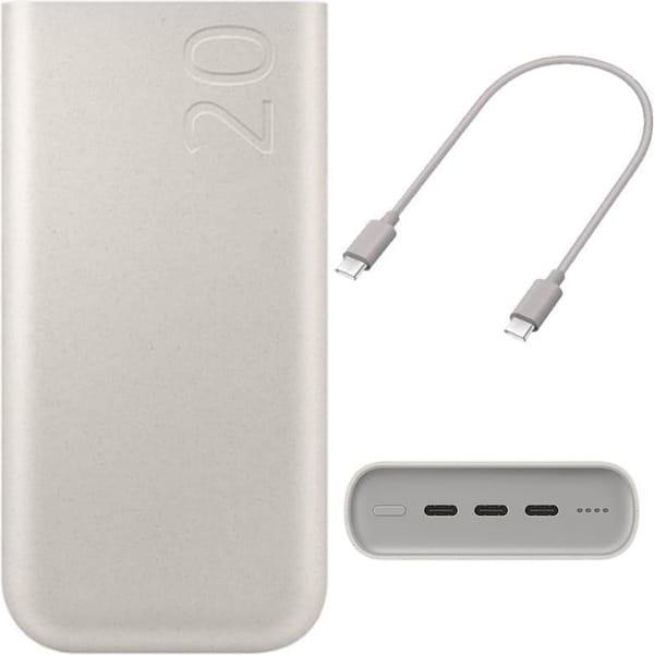 Зовнішній акумулятор (павербанк) Samsung 20000 mAh 45W Beige (EB-P4520XU) фото 1