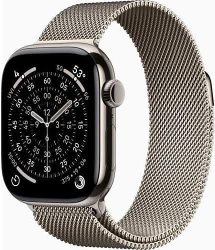 Смарт-годинник Apple Watch Series 11 GPS + Cellular 42mm Natural Tit. Case w. Natural Milanese Loop (MF8P4) фото 1